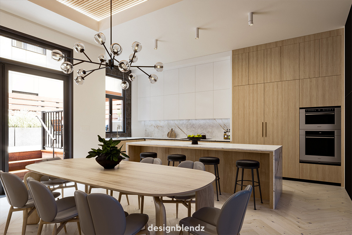 Kitchen rendering for 109 South 24th Street