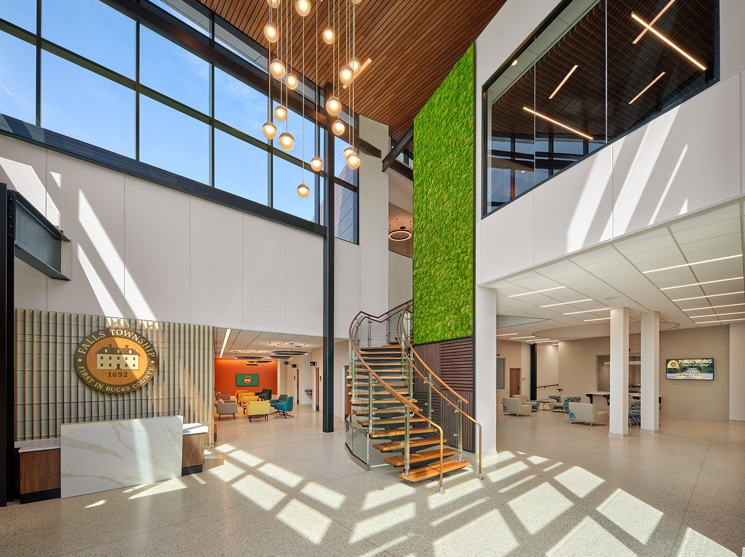 Interior of Falls Township Municipal Building