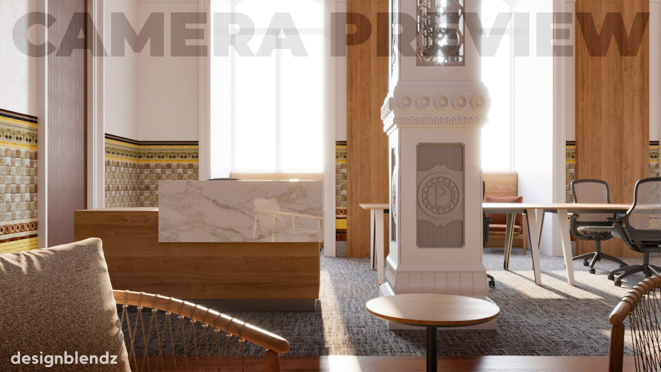 23082203 - City Hall Animation_3D Rendered Image_02 Reception_Camera Preview V1.1
