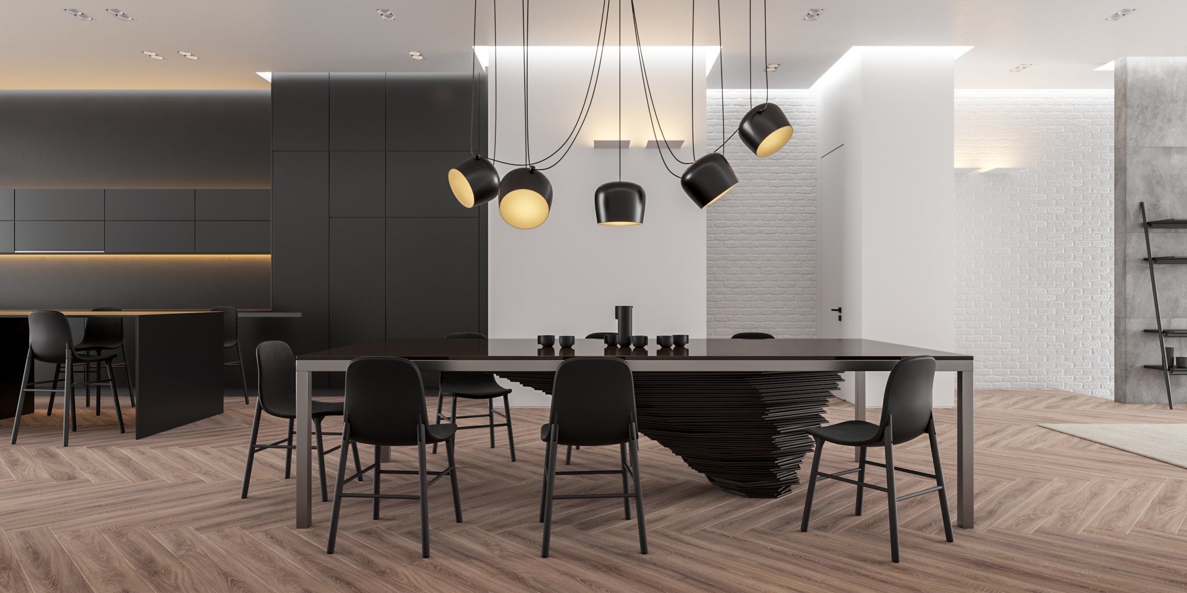 interior light fixture rendering