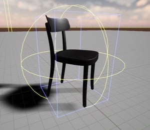 simple collision box of a chair