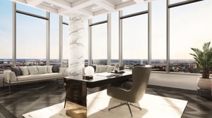 The Laurel Rittenhouse_Interior Still Rendering_Penthouse Study Moment