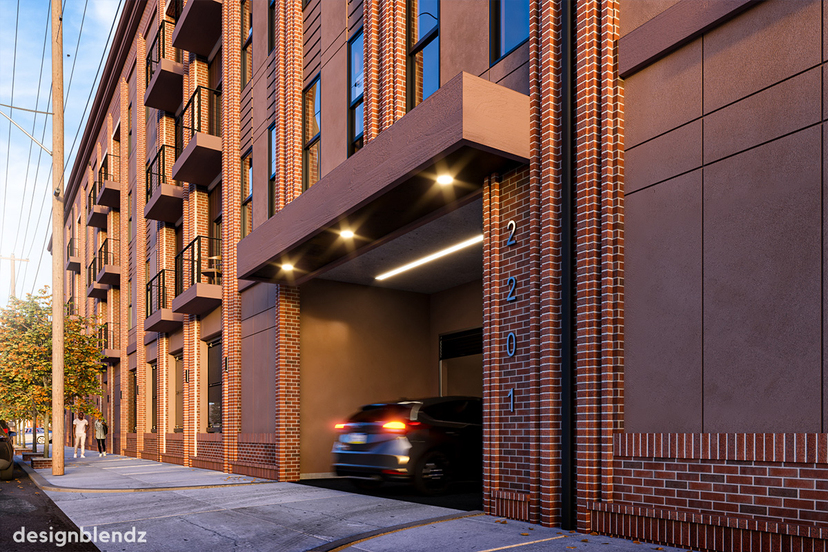 2201 East Tioga Street_Parking Entrance