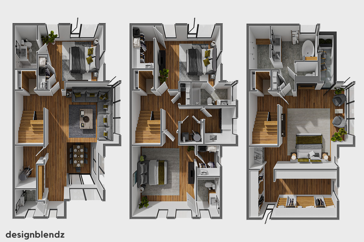 2330 Sansom Street_3D Plan_Combo