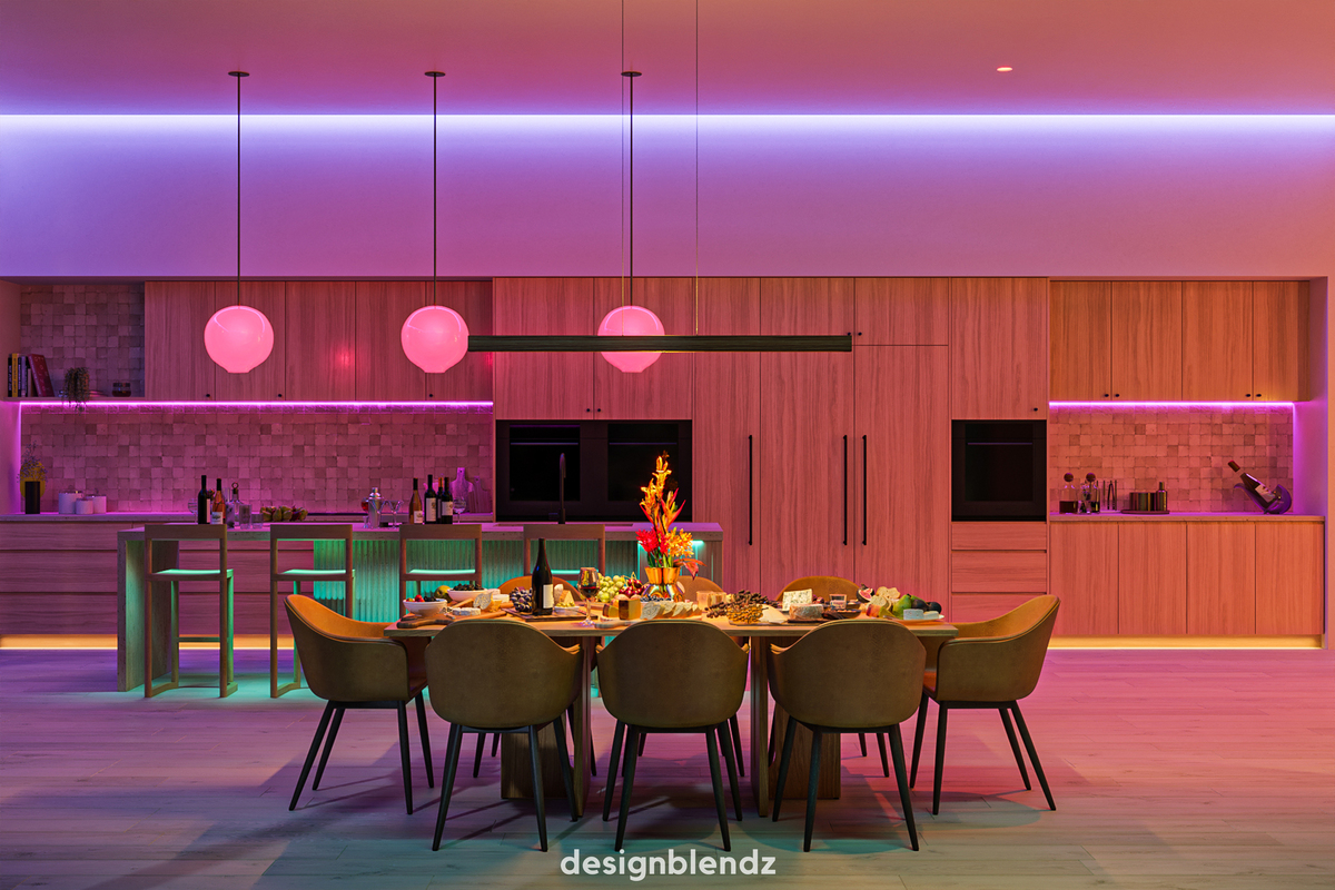 Lightology Smart Home kitchen rendering