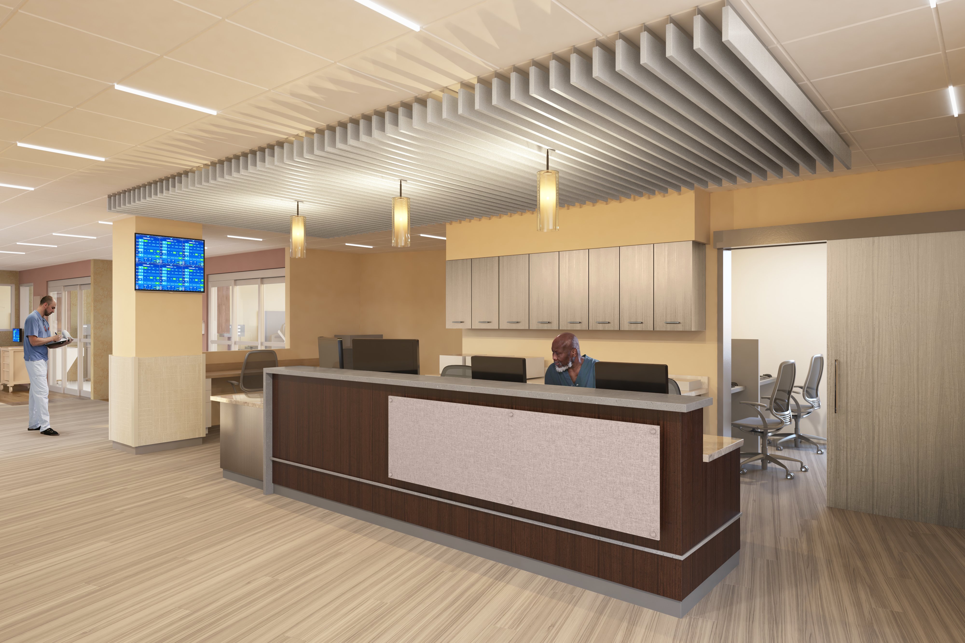 Rendering of a Doctor's Office Front Desk