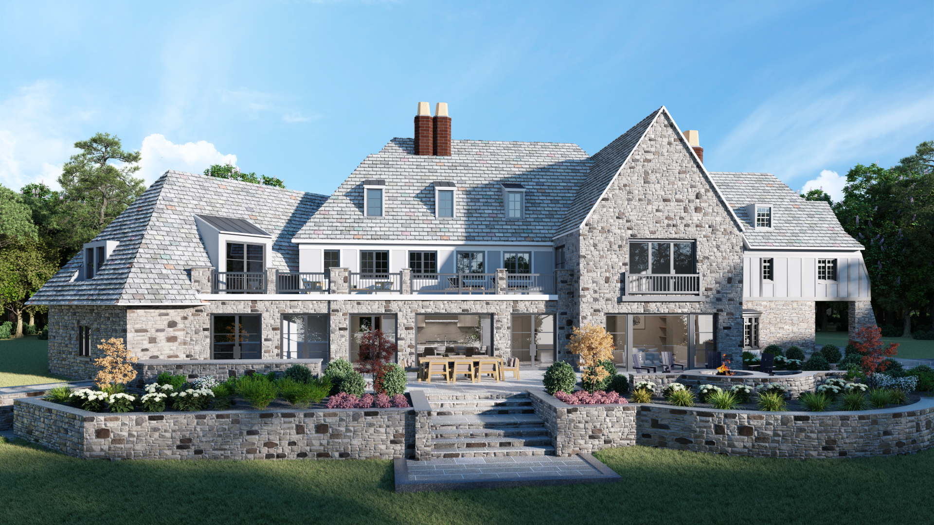 Rendering of an older home