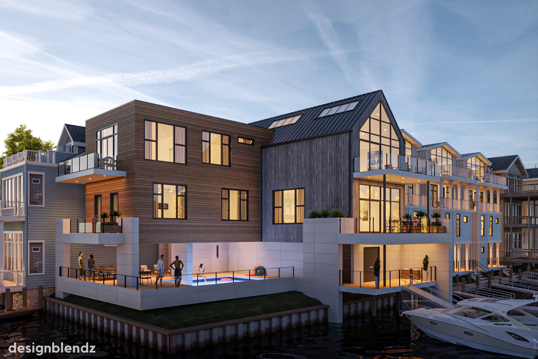  In a remarkable transformation, a stretch of overgrown lots along Snug Harbor in Atlantic City has undergone a revitalization, giving rise to a collection of five magnificent houses.