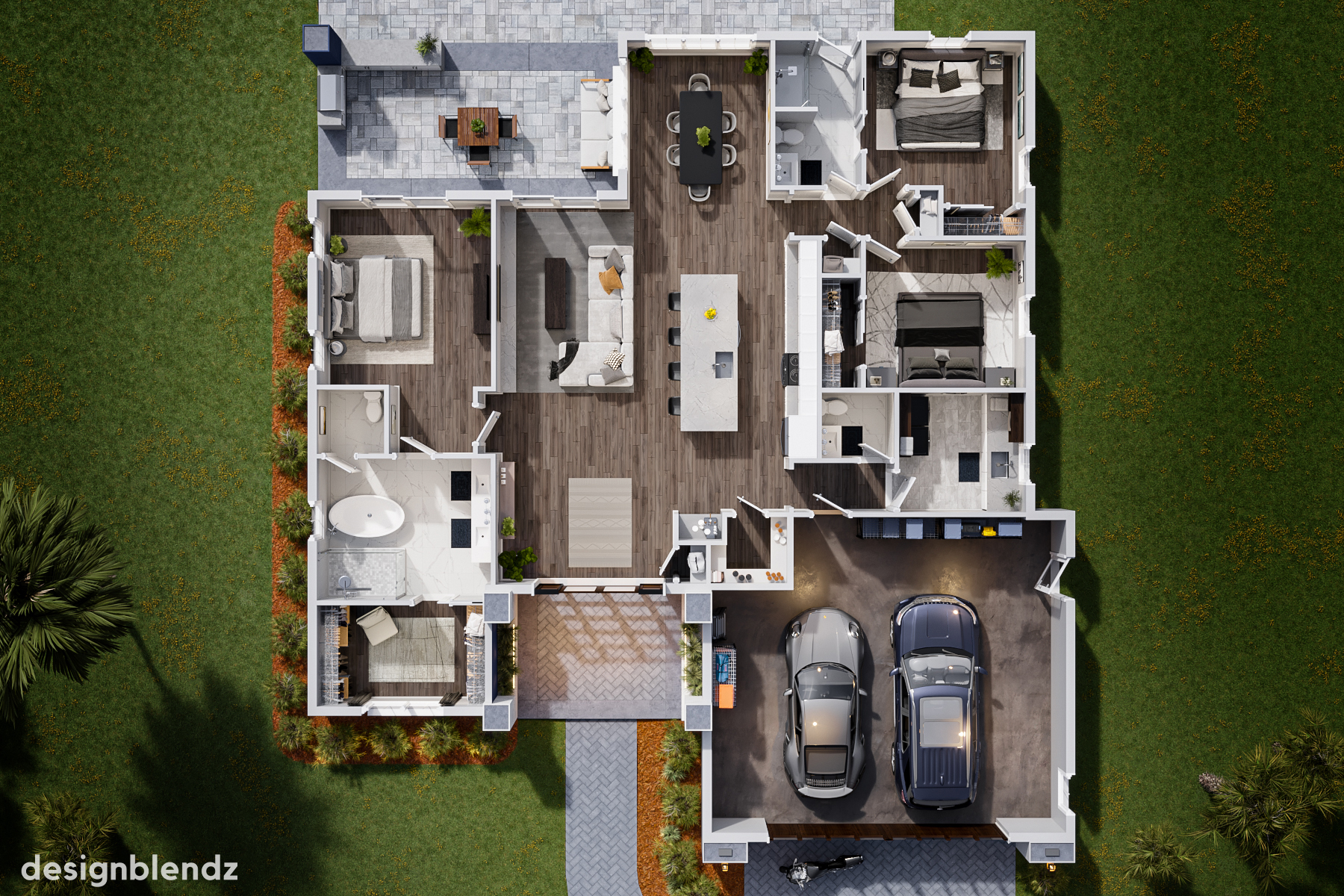 22024200-Cape Coral Homes_Rendered Plan_1st Floor_FinalV1