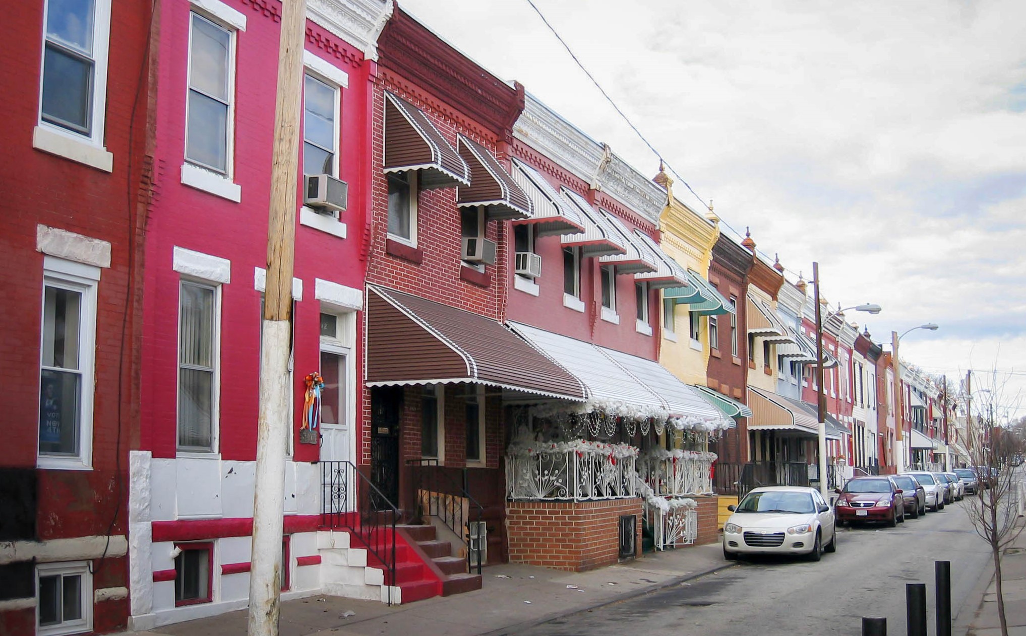 Row homes in Strawberry Mansion. Photo by Eli Pousson