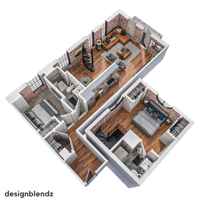 173 West Berks Street_3D Plan_504