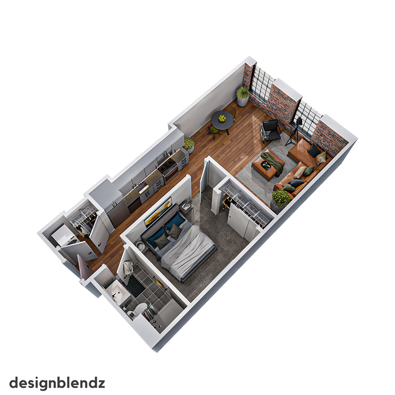 173 West Berks Street_3D Plan_X02