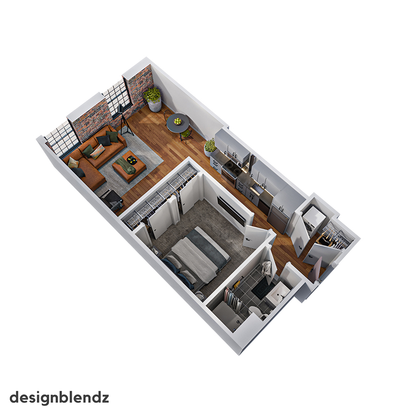 173 West Berks Street_3D Plan_X03