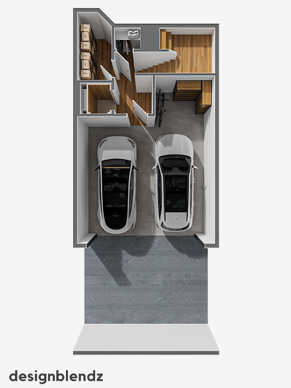 2330 Sansom Street_3D Plan_Unit 2-4 Floor B