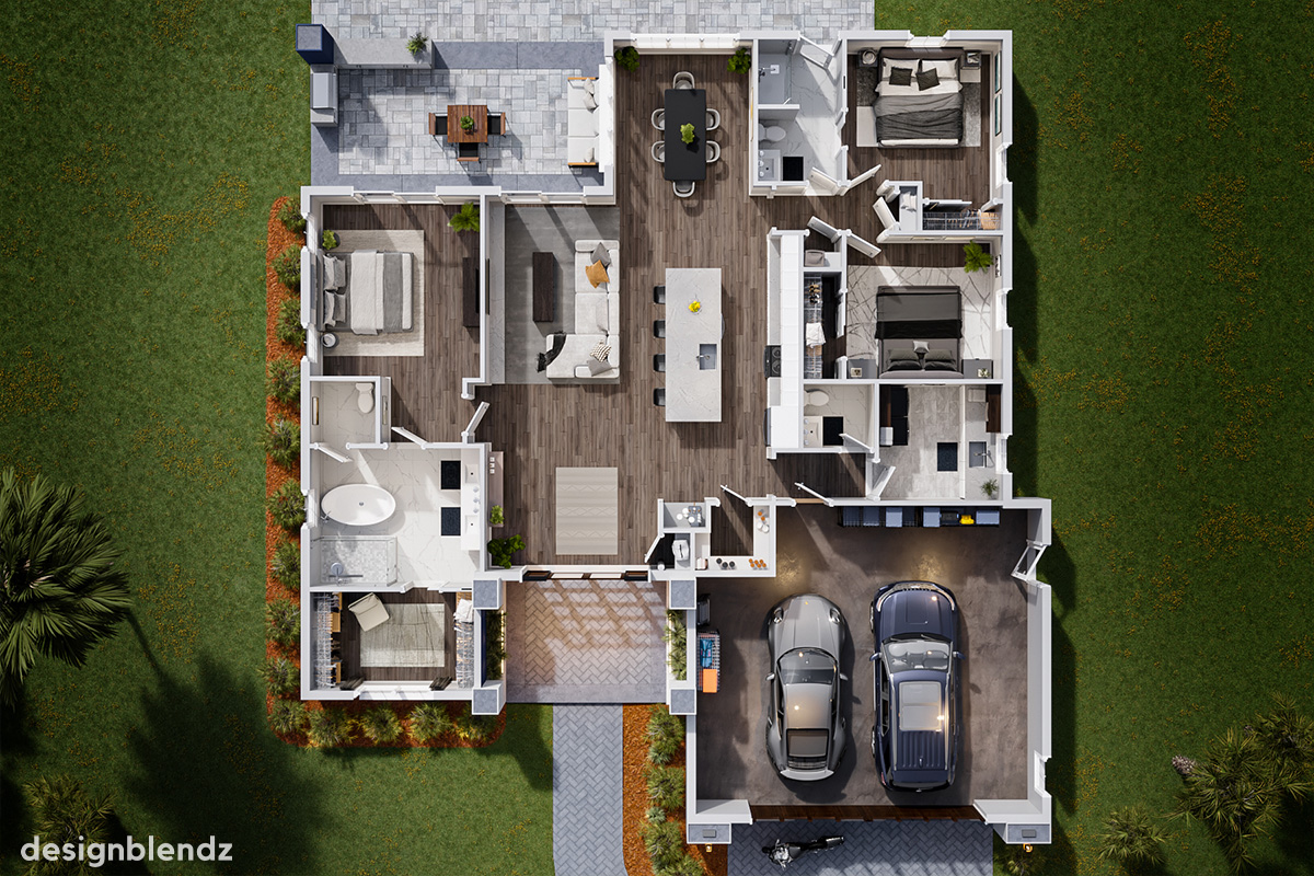 Cape Coral Homes_3D Plan_452 NE 1st Ave