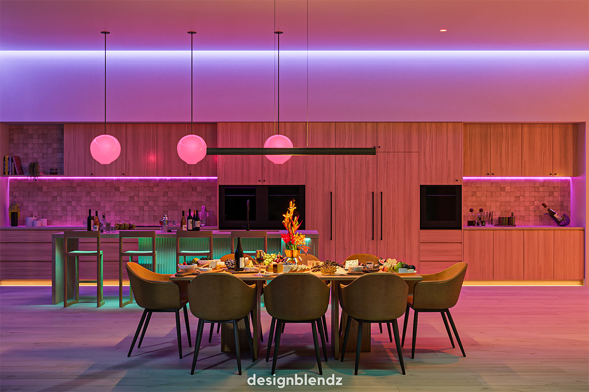 Editorial images and 3D Tour by Lightology to market their extended range of smart lighting products.