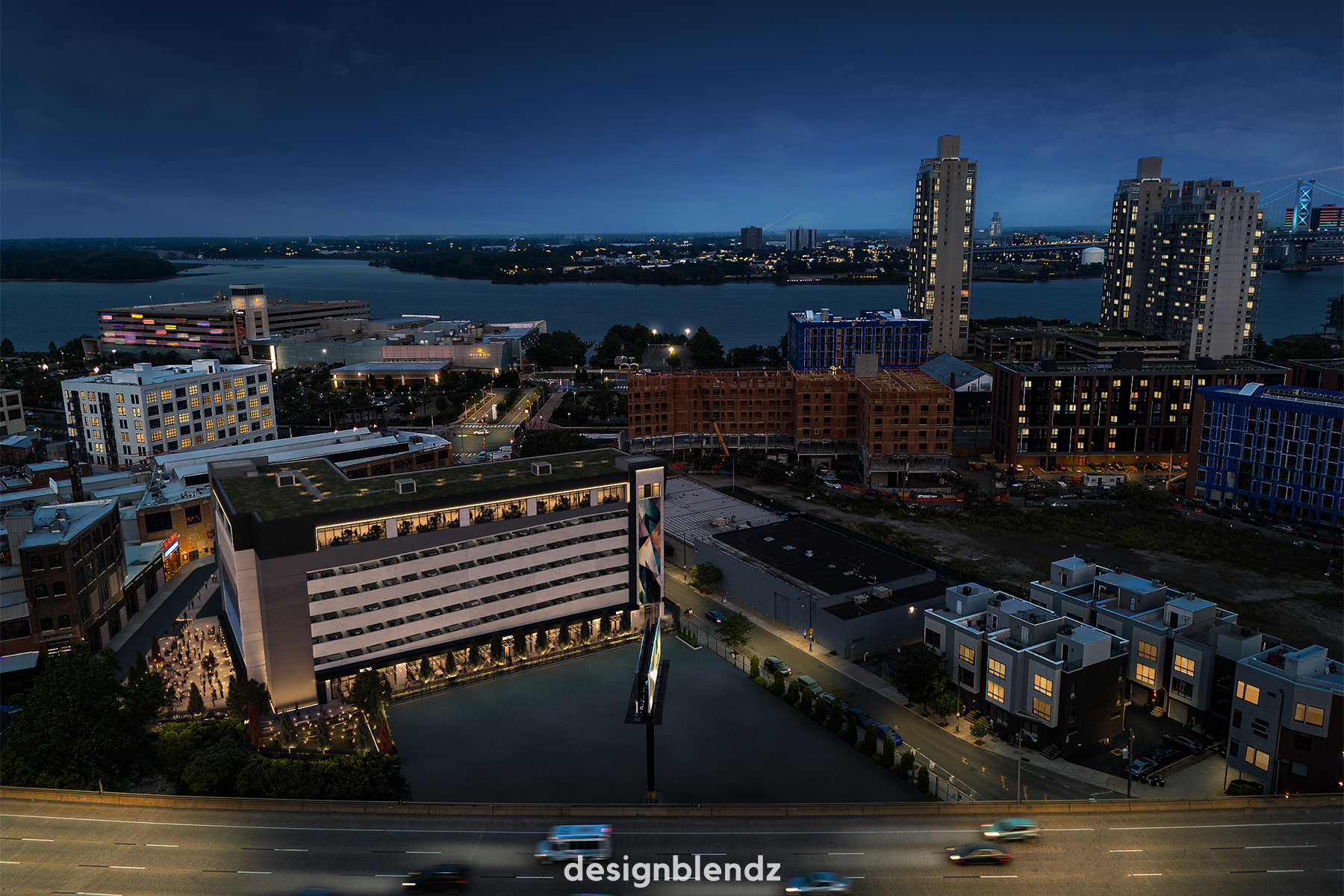  A seven-story mixed-use garage enhancing Fishtown’s urban fabric through design and community spaces.
